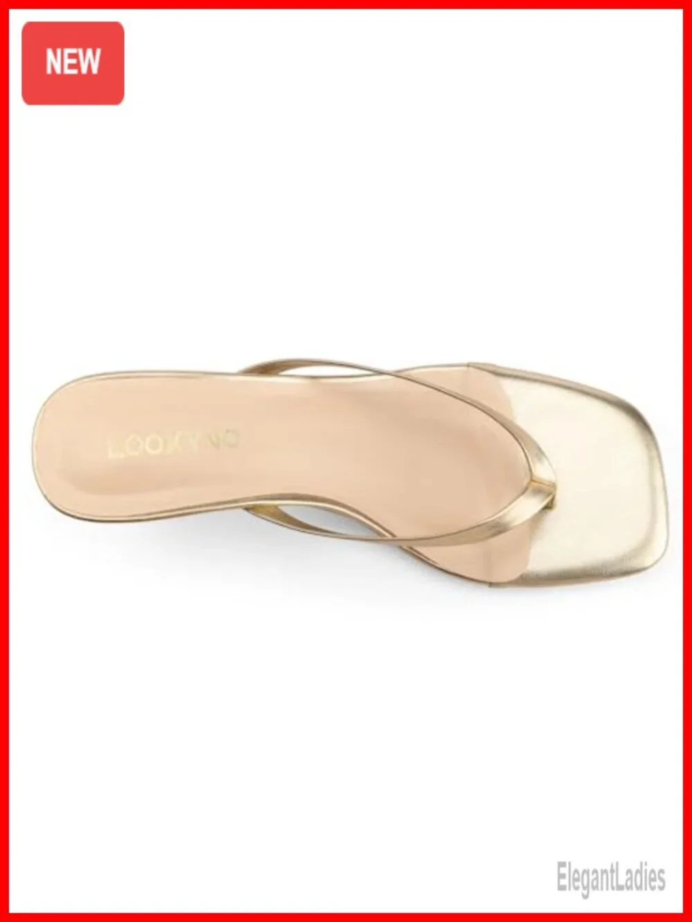 Kitten Heel Thong Sandals Square Open Toe 2.5in Slip On Women's Heels